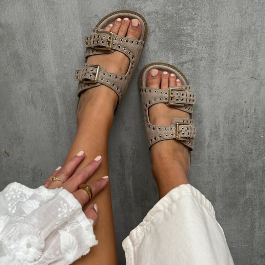 COPENHAGEN SHOES AS SUMMER SUEDE Slippers 0301 BISCUIT