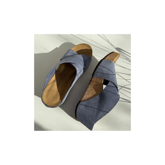 COPENHAGEN SHOES FRANCES 23 Suede Sandalen met sleehak 00061 JEANS U38