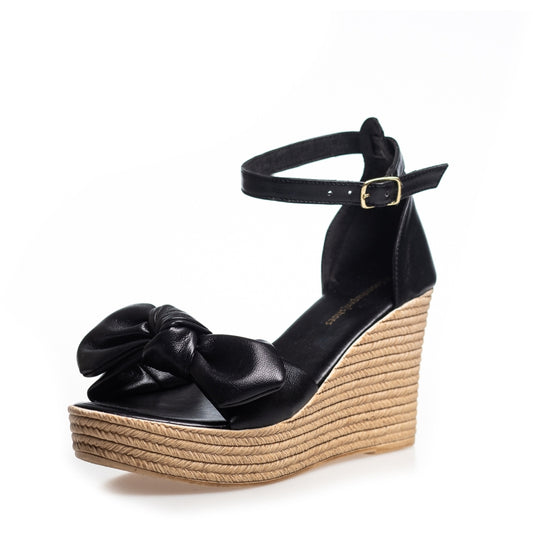 COPENHAGEN SHOES GENE Sandalen met sleehak 0001 BLACK