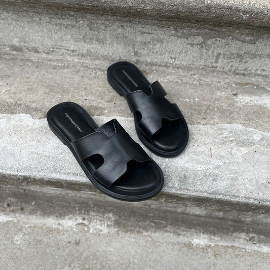 COPENHAGEN SHOES IVY - LEATHER Slippers 0001 BLACK