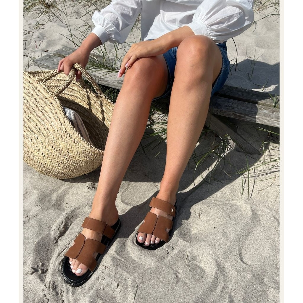 COPENHAGEN SHOES JUST SUMMER Slippers 0241 COGNAC