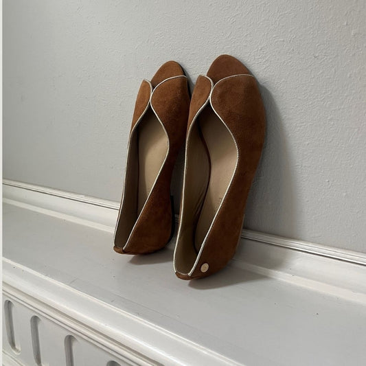 COPENHAGEN SHOES LIKE A MELODY-SUEDE Ballerinas 0241 COGNAC