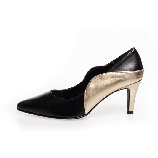 COPENHAGEN SHOES LOVE AND JOY - BLACK GOLD Heels 039 Black Gold