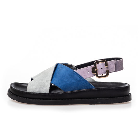 COPENHAGEN SHOES NEW STRONGER 23 - SUEDE Sandalen 0026 BLUE/LAVENDER