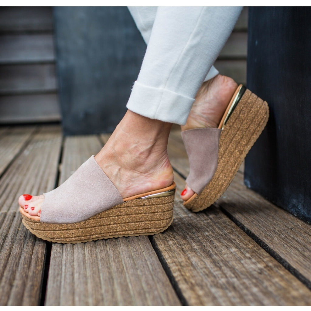 COPENHAGEN SHOES SISSEL Sandalen met sleehak 002 Beige