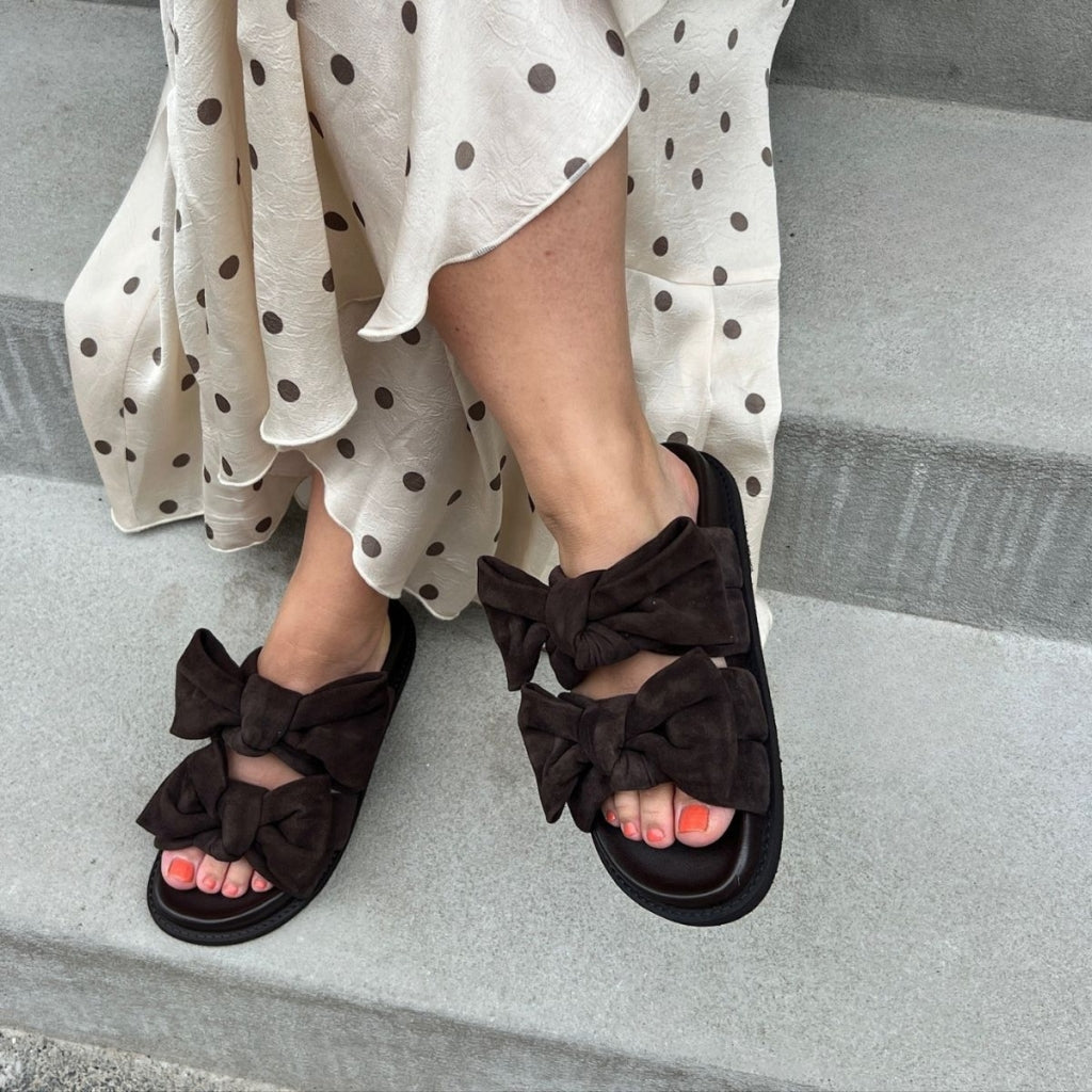 COPENHAGEN SHOES SUMMER DREAM SUEDE Slippers 0012 BROWN