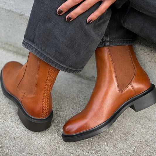 COPENHAGEN SHOES THE CITY LIFE Laarzen 0241 COGNAC