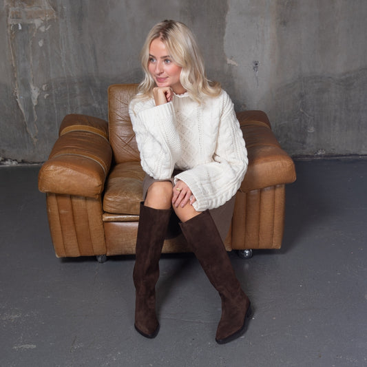 COPENHAGEN SHOES THE NOTE BOOT Long boot 0018 DK BROWN