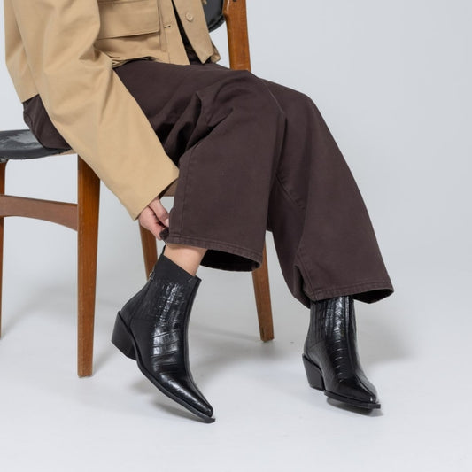 COPENHAGEN SHOES THE WALKING BOOT - LEATHER Laarzen 0001 BLACK