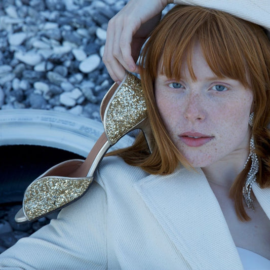 COPENHAGEN SHOES MY DIAMONDS Heels 013 GOLD GLITTER