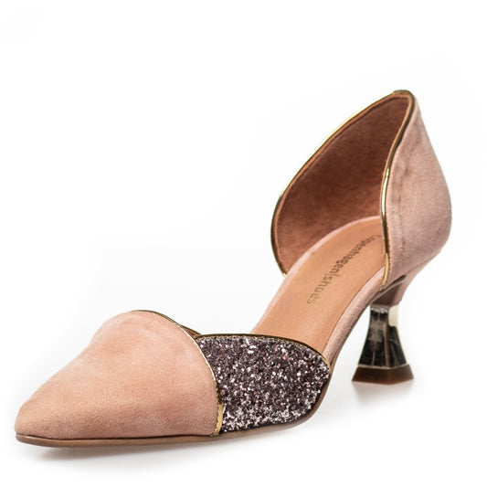 COPENHAGEN SHOES PARIS - GLITTER Heels 394 Nude multi