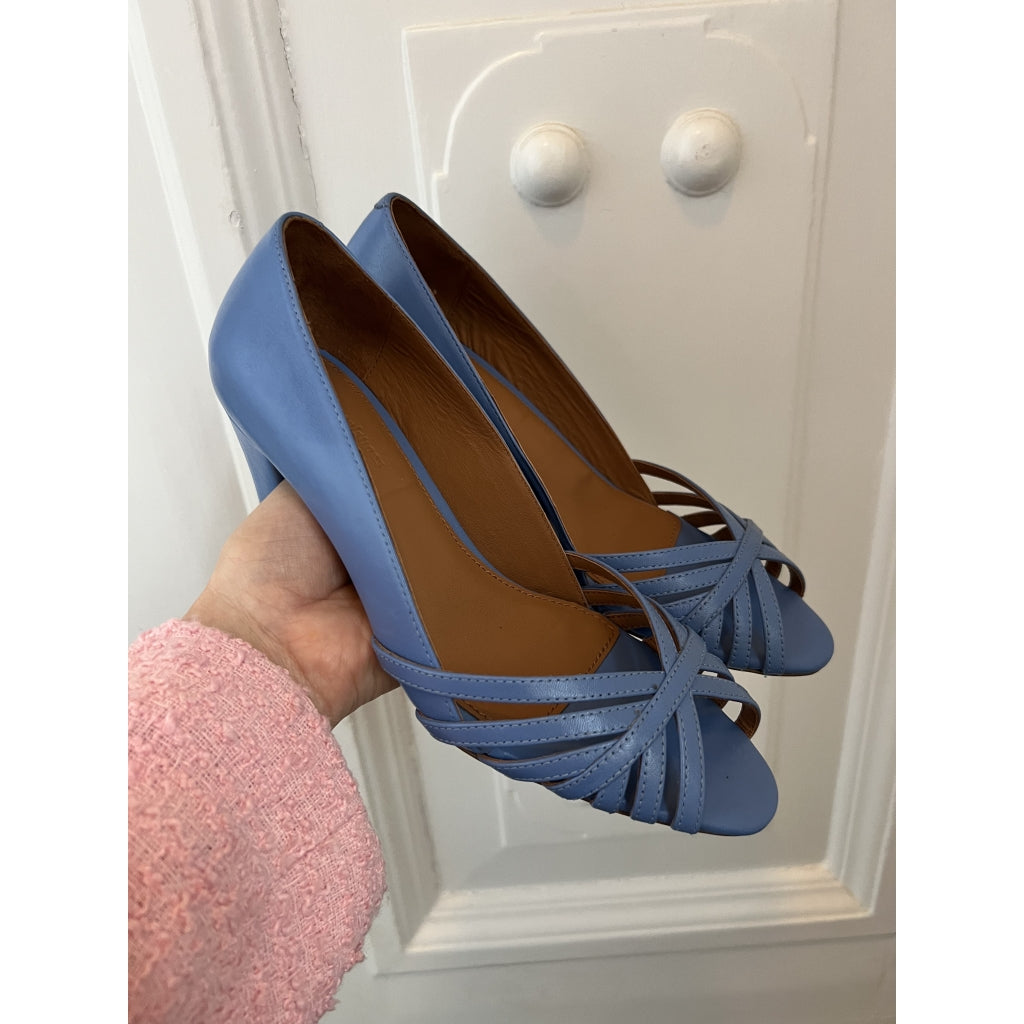 COPENHAGEN SHOES ALL I NEED LEATHER Heels 1202 ELECTRIC BLUE