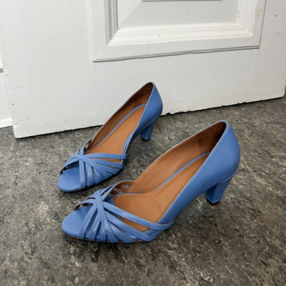 COPENHAGEN SHOES ALL I NEED LEATHER Heels 1202 ELECTRIC BLUE