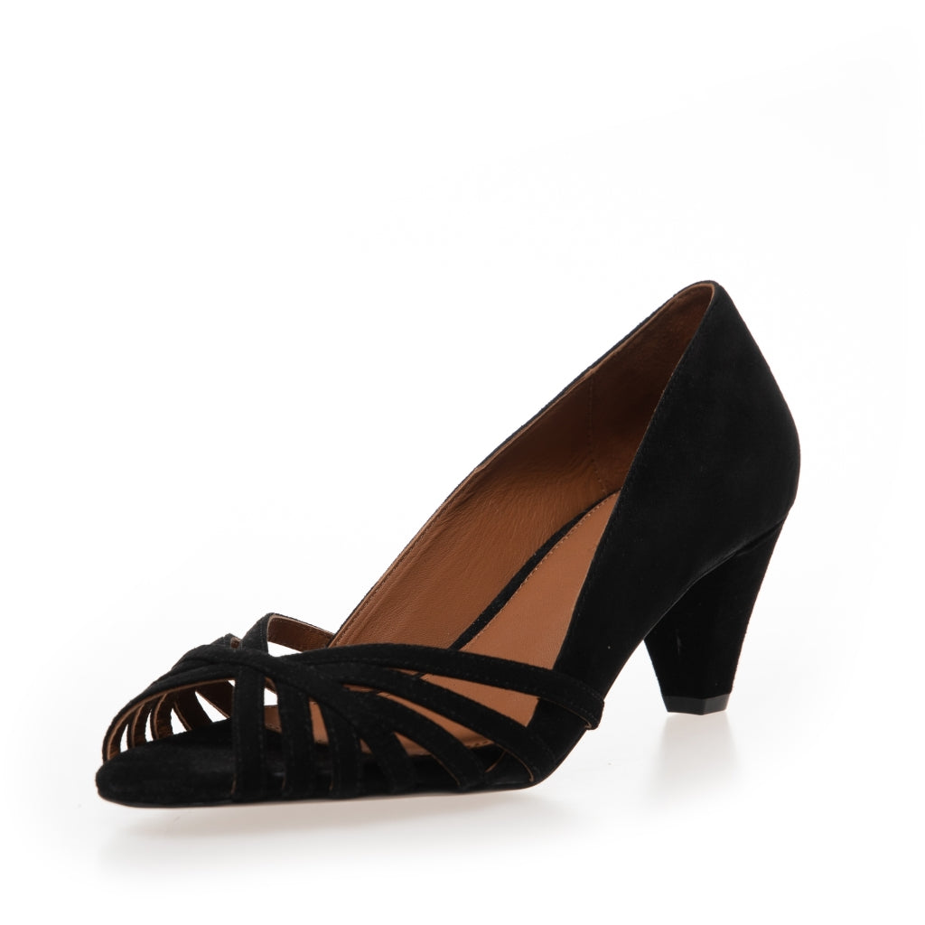 COPENHAGEN SHOES ALL I NEED SUEDE Heels 001 Black