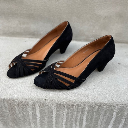 COPENHAGEN SHOES ALL I NEED SUEDE Heels 001 Black