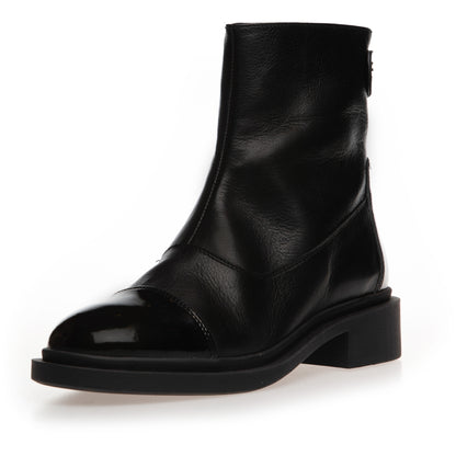 COPENHAGEN SHOES AS YOU SEE - PATENT TOE Laarzen 00010 BLACK W/PATENT TOE