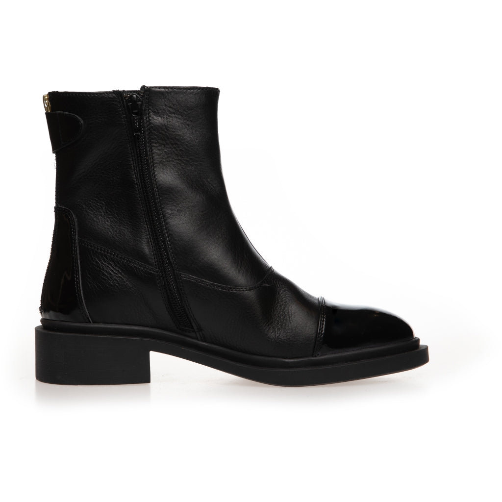 COPENHAGEN SHOES AS YOU SEE - PATENT TOE Laarzen 00010 BLACK W/PATENT TOE