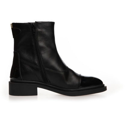 COPENHAGEN SHOES AS YOU SEE - PATENT TOE Laarzen 00010 BLACK W/PATENT TOE