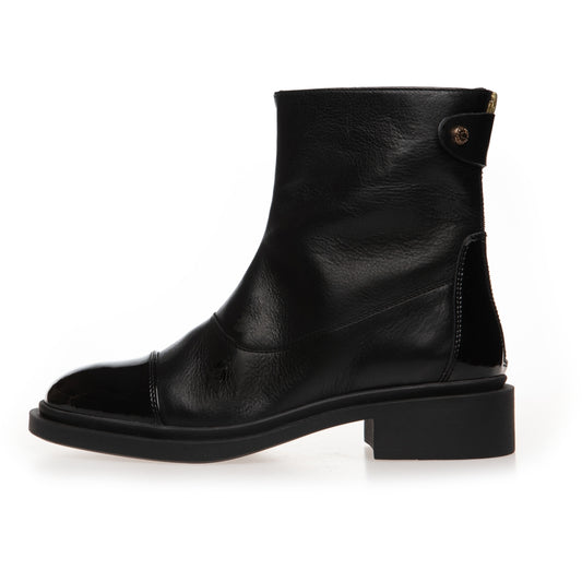 COPENHAGEN SHOES AS YOU SEE - PATENT TOE Laarzen 00010 BLACK W/PATENT TOE