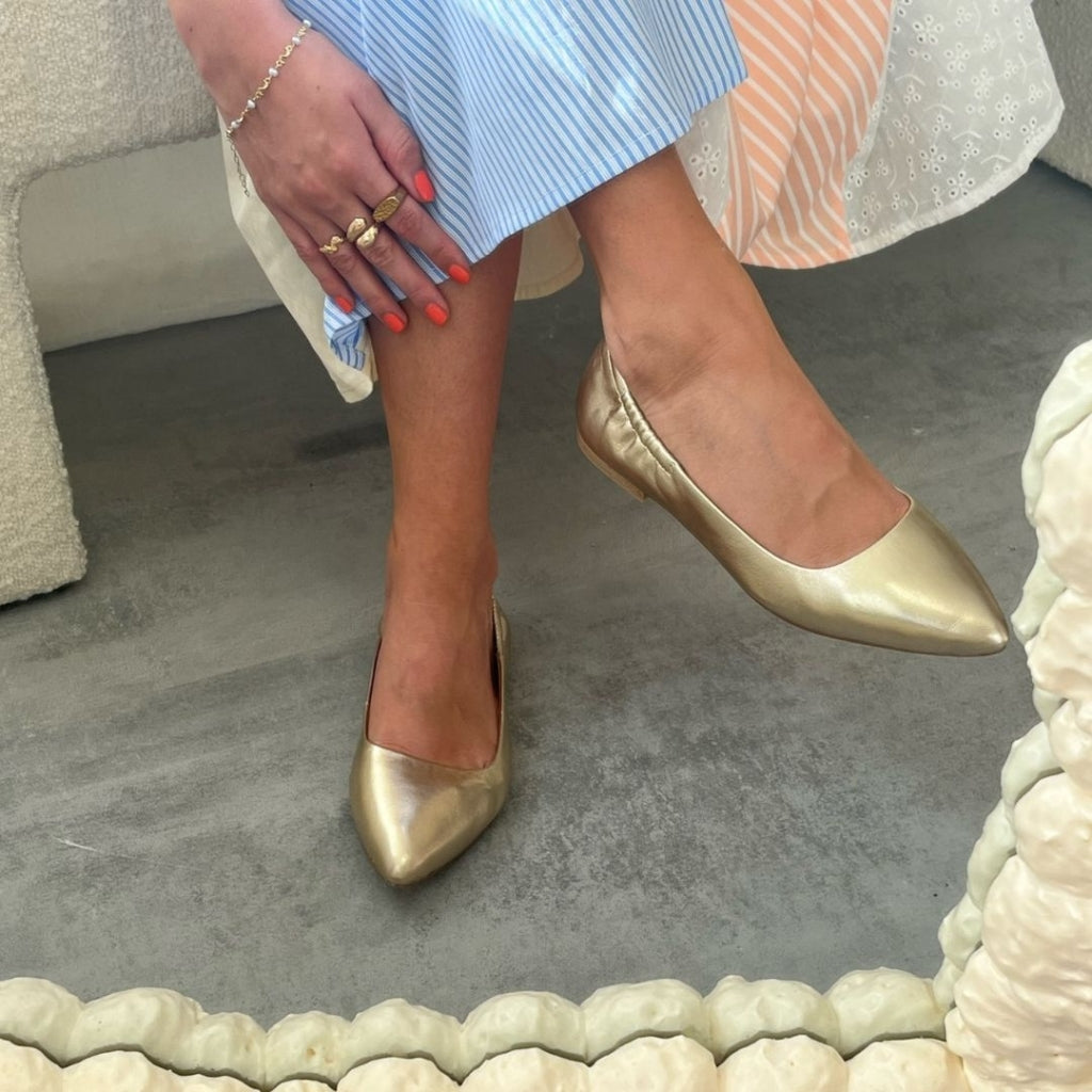 COPENHAGEN SHOES BALLERINA 23 Leather Ballerinas 005 Gold