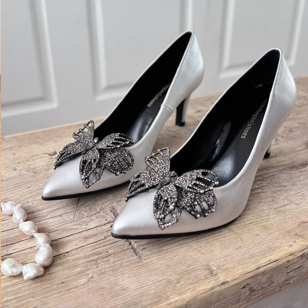 COPENHAGEN SHOES BUTTERFLY - SILVER Heels 0051 SILVER (ARGENTO)
