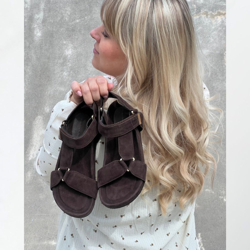 COPENHAGEN SHOES CARRIE SUEDE Sandalen 129 DARK BROWN SUEDE