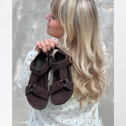 COPENHAGEN SHOES CARRIE SUEDE Sandalen 129 DARK BROWN SUEDE