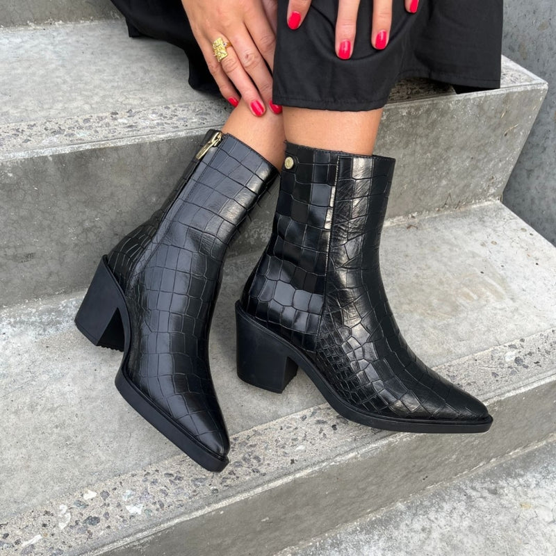 COPENHAGEN SHOES CPH ORIGINAL BLACK Boot 2240 BLACK CROCO