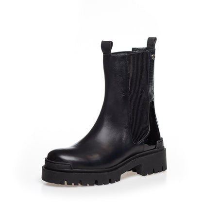 COPENHAGEN SHOES DAY DREAMING Laarzen 1207 BLACK W/PATENT HEEL