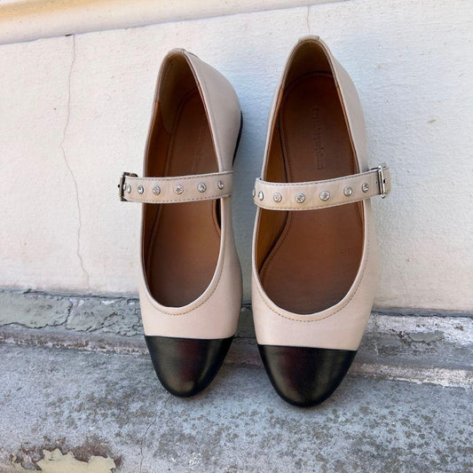 COPENHAGEN SHOES DREAMING OF LOVE Ballerinas 0003 BEIGE/BLACK