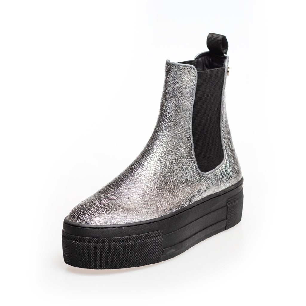 COPENHAGEN SHOES ENYA BOOT SILVER Laarzen 009 Silver Snake