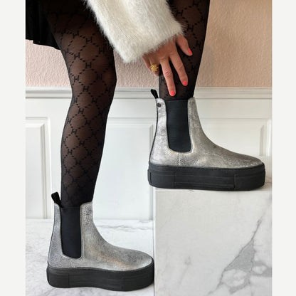 COPENHAGEN SHOES ENYA BOOT SILVER Laarzen 009 Silver Snake