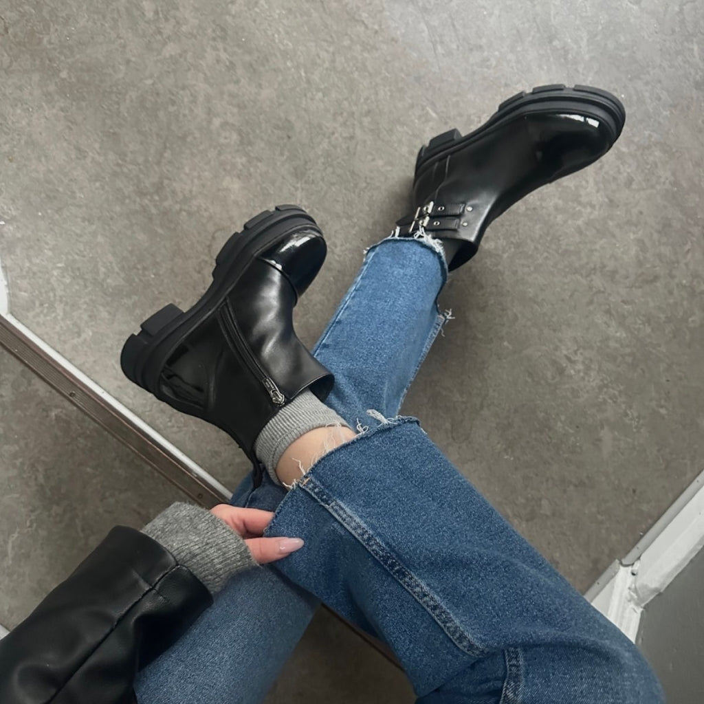 COPENHAGEN SHOES FOLLOW THE WAY Laarzen 038 Black patent