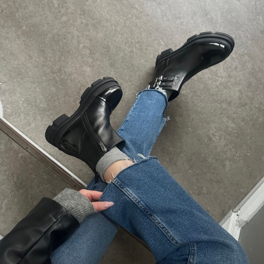 COPENHAGEN SHOES FOLLOW THE WAY Laarzen 038 Black patent