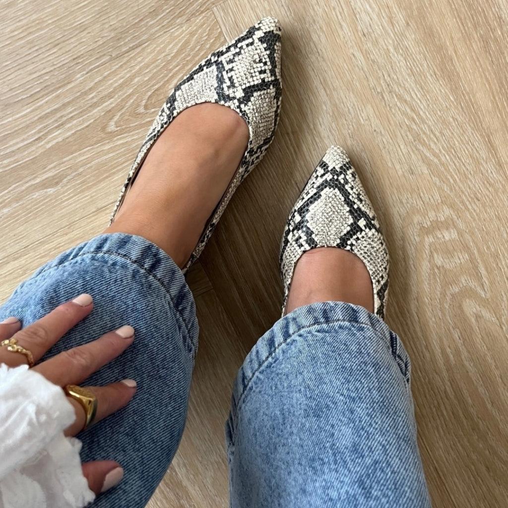 COPENHAGEN SHOES FOREVER AND EVER Ballerinas 500 BLACK/CREAM