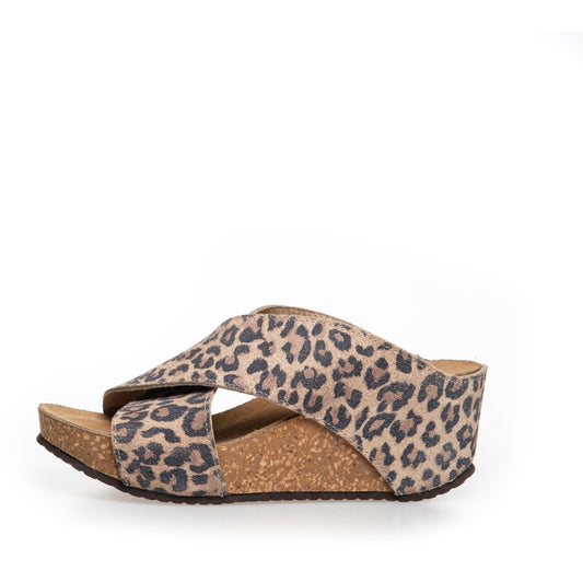 COPENHAGEN SHOES FRANCES LEOPARD 23 Sandalen met sleehak 048 Brown leopard