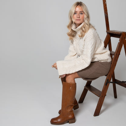 COPENHAGEN SHOES GLORY Long boot 125 TAN