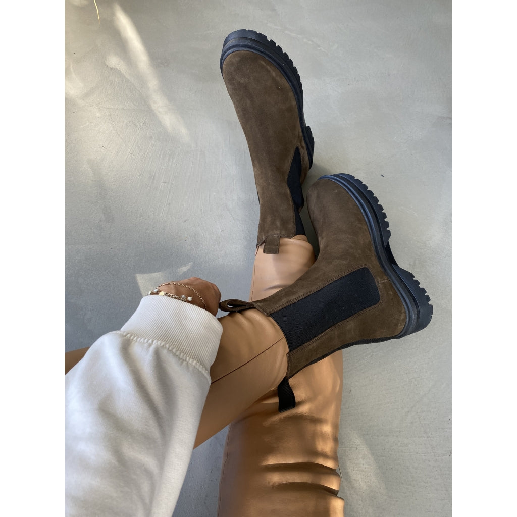 COPENHAGEN SHOES GOING SUEDE 21 Laarzen 099 ARMY w/brown sole