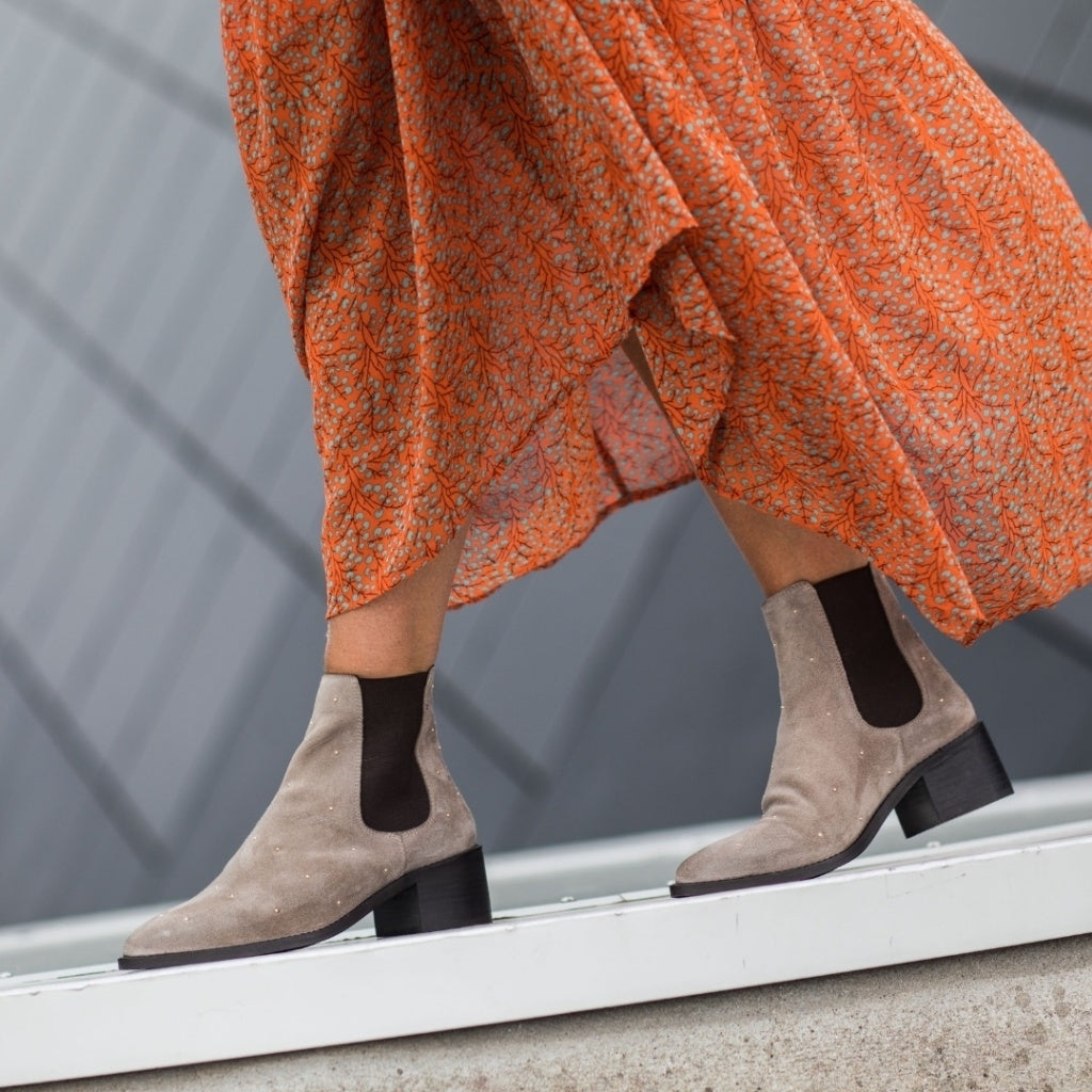 COPENHAGEN SHOES HAYLIE Suede/Leather Laarzen 003 Taupe