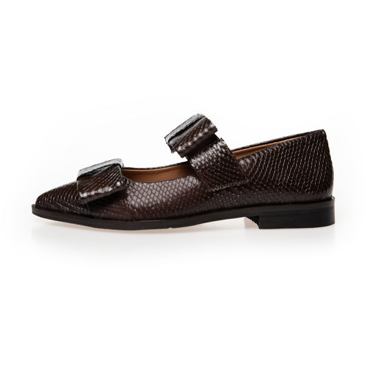 COPENHAGEN SHOES JUST A VIBE - BROWN Ballerinas 004 Dark brown