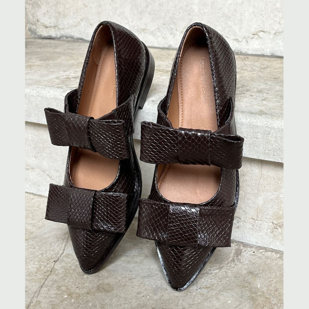 COPENHAGEN SHOES JUST A VIBE - BROWN Ballerinas 004 Dark brown