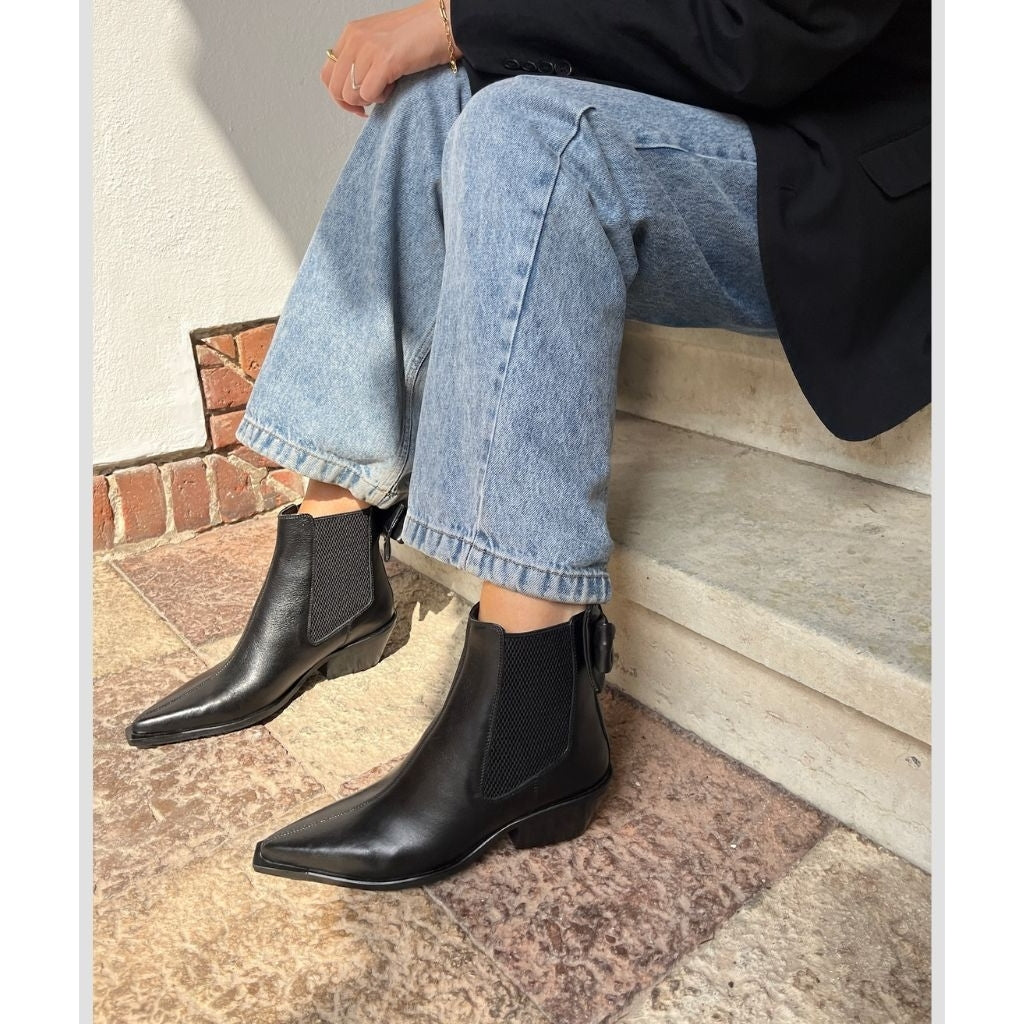 COPENHAGEN SHOES JUST THEN Laarzen 0001 BLACK
