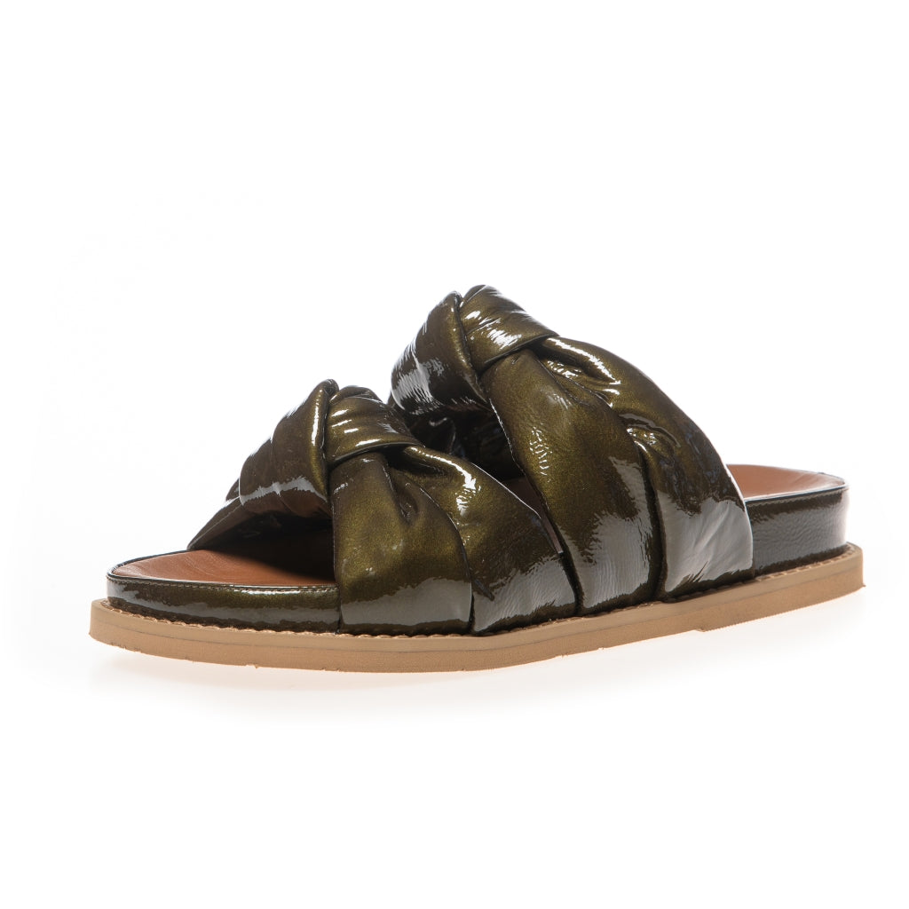 COPENHAGEN SHOES JUST THEN PATENT Slippers 0143 GREEN PATENT