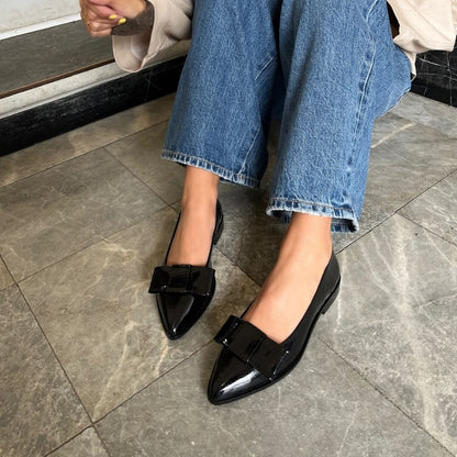 COPENHAGEN SHOES KEEP DREAMING PATENT Ballerinas 0001 BLACK