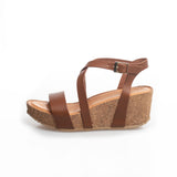 COPENHAGEN SHOES LAURA 22 Sandal wedge 0241 COGNAC