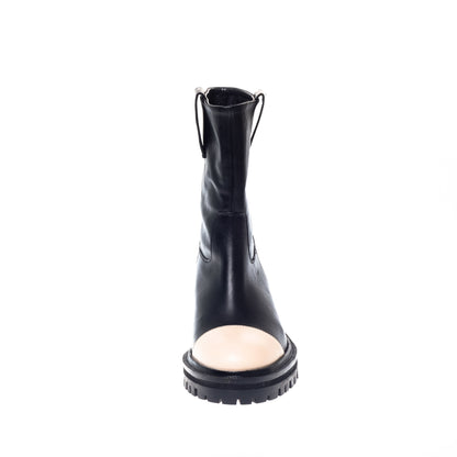COPENHAGEN SHOES LET'S GO Copenhagenshoes by Josefine Valentin Laarzen 1623 BLACK WITH OFF WHITE TOE
