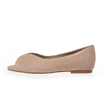 COPENHAGEN SHOES LIKE A MELODY-SUEDE Ballerinas 0004 BEIGE/GOLD