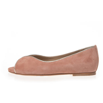 COPENHAGEN SHOES LIKE A MELODY-SUEDE Ballerinas 0303 PAPAYA/GOLD