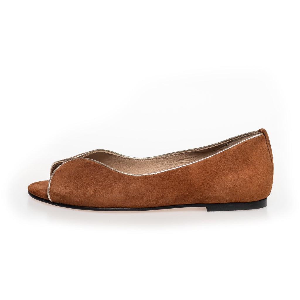COPENHAGEN SHOES LIKE A MELODY - SUEDE Ballerinas 0241 COGNAC