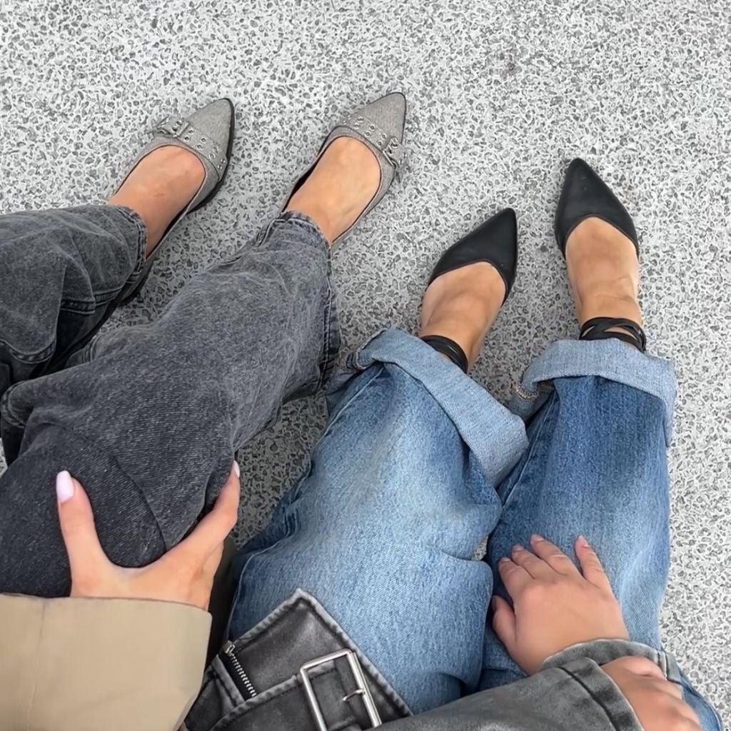 COPENHAGEN SHOES LIKE A MOVE-DENIM Ballerinas 0741 GREY DENIM